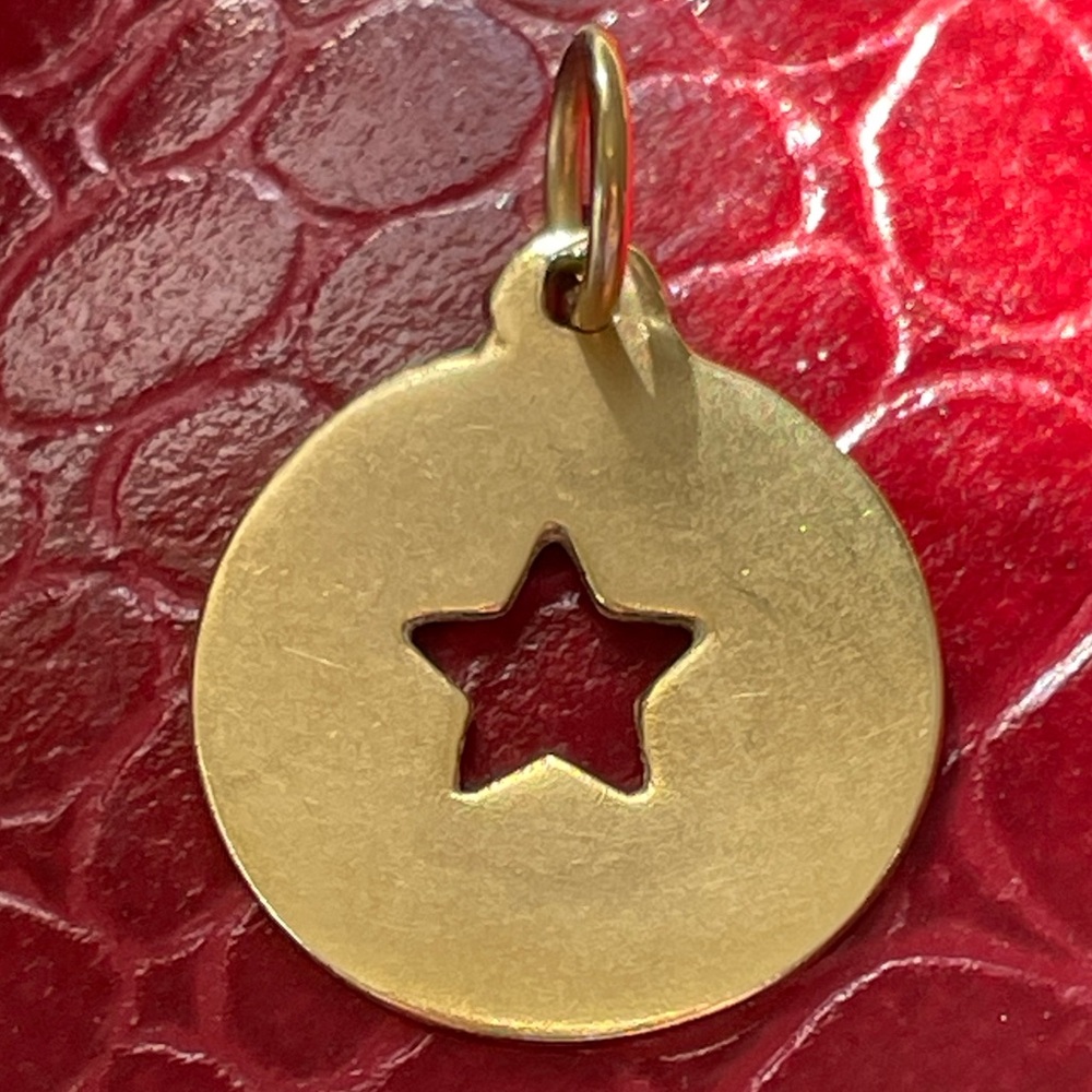 14k Gold Star Charm Pendant Helen Ficalora